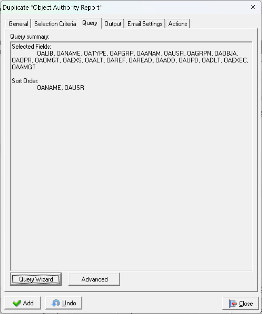 Creating an Enforcive report that lists users on an AUTL