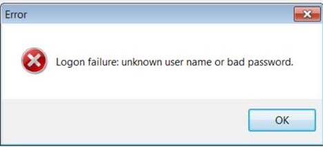 Resolve Error 'Logon Failure: Unknown user name or bad password' in ...