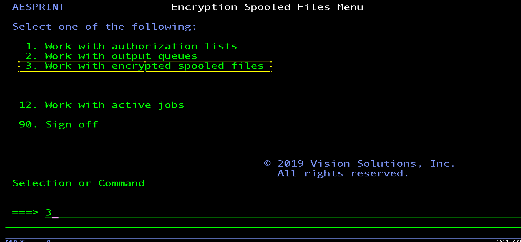 Encrypting Spool Files