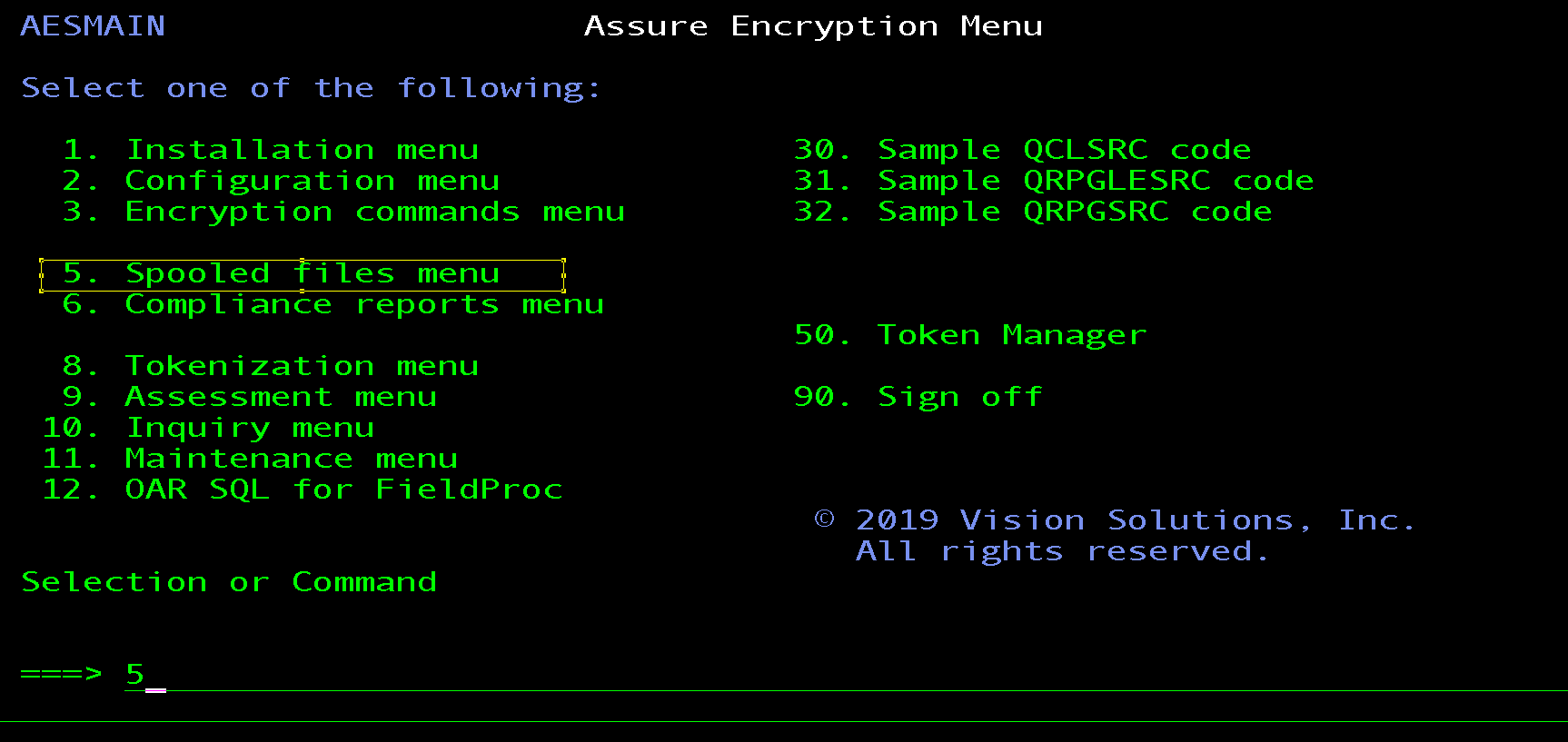 Encrypting Spool Files