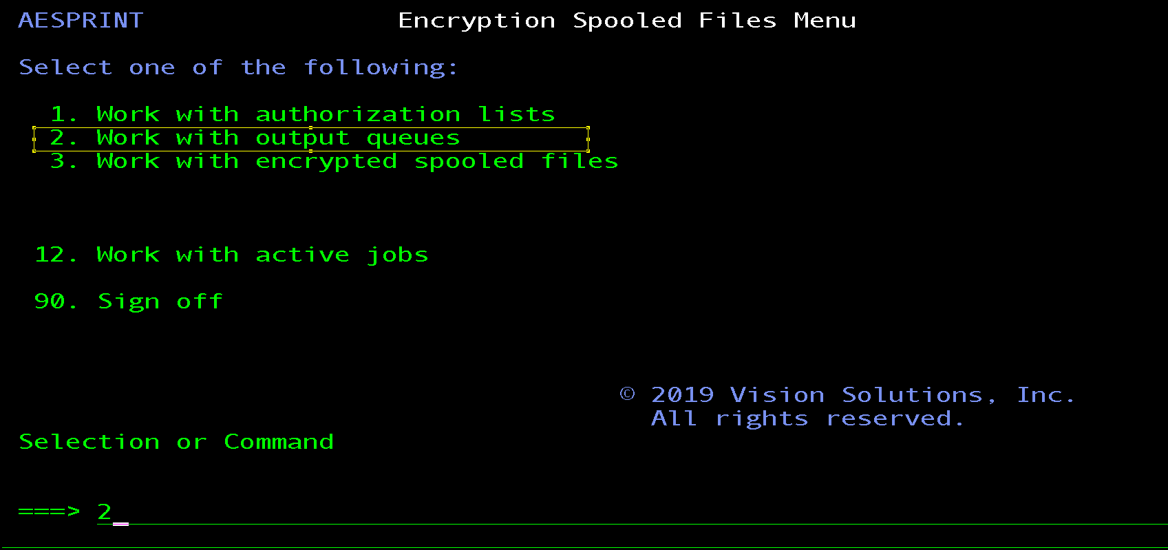 Encrypting Spool Files