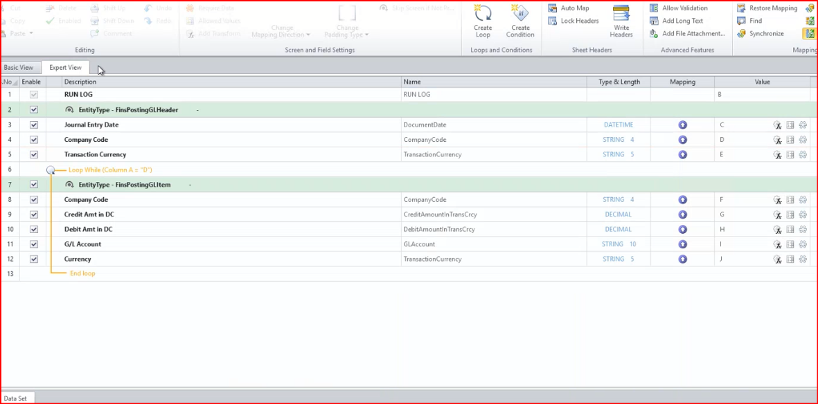 Record Post General Journal Entry Fiori App in Automate Studio