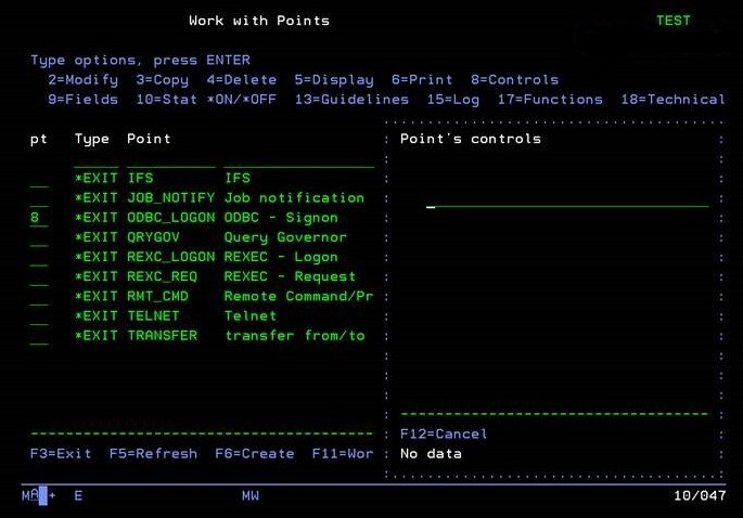 Empty Controls list when selecting 8=Controls in Assure Security after ...