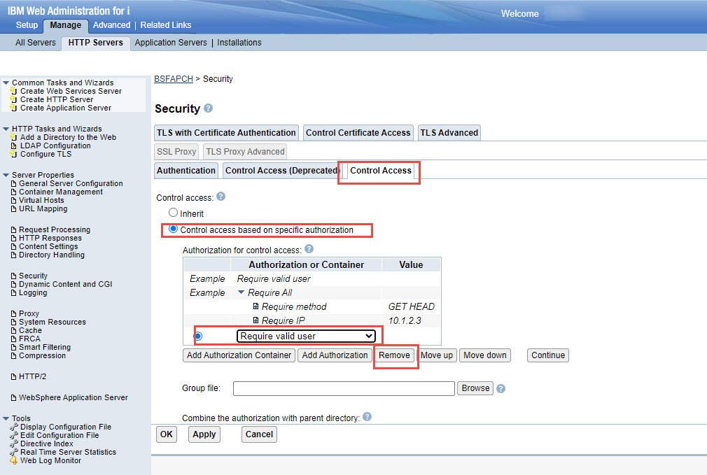 Restricting BSafe GUI access in Enforcive Enterprise Security via HTTP ...
